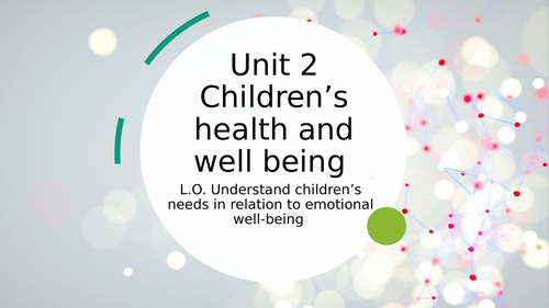 Level 3 Early Years Unit 2 Key Worker