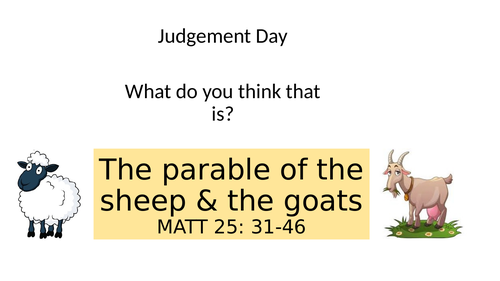 Judgement Day - for OCR A level RS