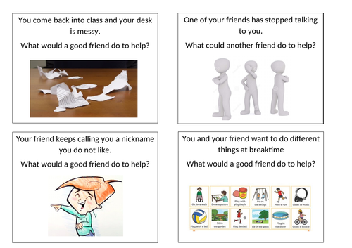 PHSE Friendship Scenario Cards