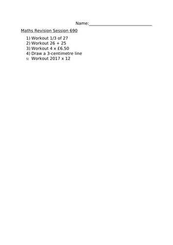 MATHS REVISION SESSION 690