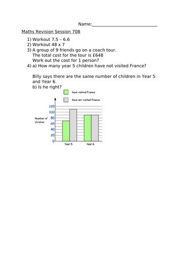 MATHS REVISION SESSION 708