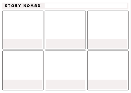 English - Story Board Template Plot Summary