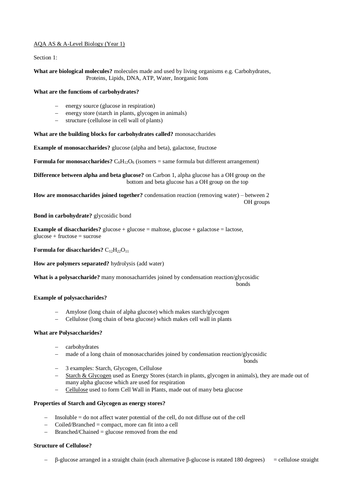 A-Level Biology Revision Notes- pdf