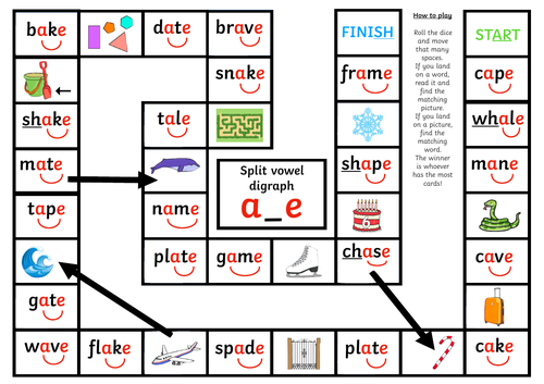Split Digraph a_e Board Game