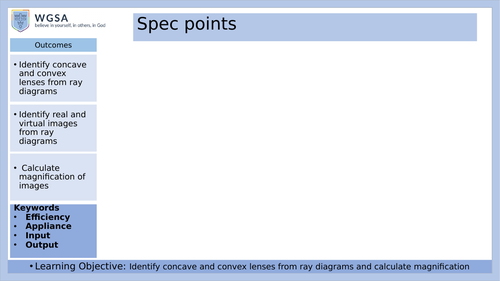 AQA lenses and ray diagrams