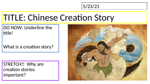 KS3 - Creation // Chinese Creation Story