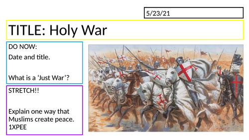 KS3 - War & Peace // Holy War