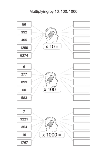 Multiply and Divide by 10, 100, and 1000