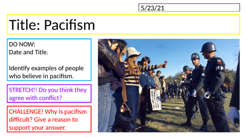 Edexcel Religious Studies Spec B // Pacifism