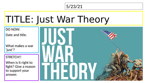 Edexcel Religious Studies Spec B // Just War Theory