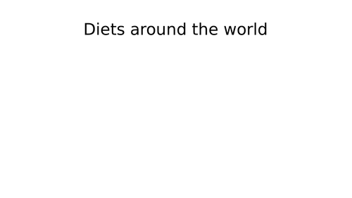 Diets around the world