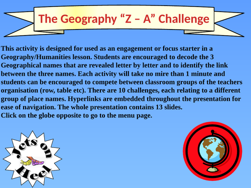 The Geography Letter Reveal Challenge