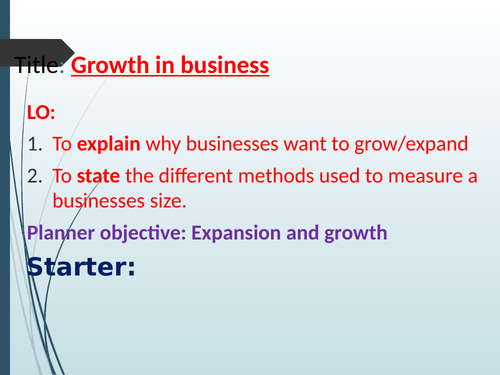 Economies and diseconomies of scale - Growth in Business