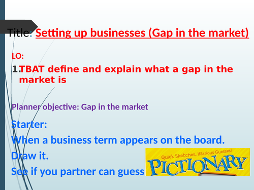 Gap in the market and market mapping