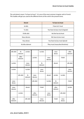 Devoir - Sudoku