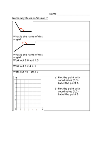 NUMERACY REVISION SESSION 7