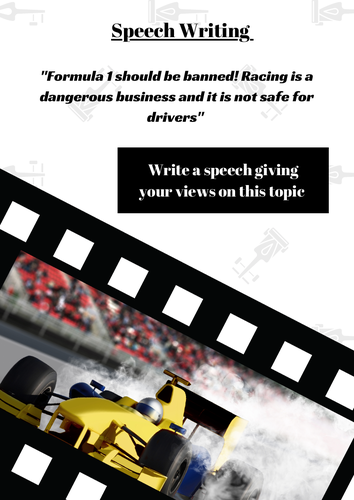 Speech Writing Question: Formula 1 Racing . GCSE English / Functional Skills. Transactional Writing