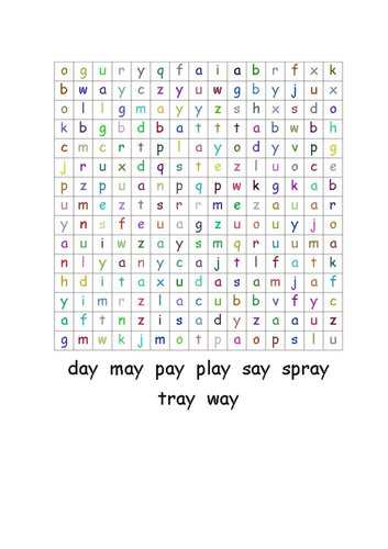 Phonics Set 2 sounds wordsearches