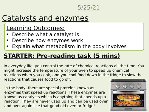 Enzymes mini series of lessons AQA combined science trilogy GCSE Biology