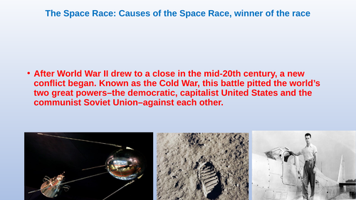 Space Race: what was the origin , causes and  impact on society