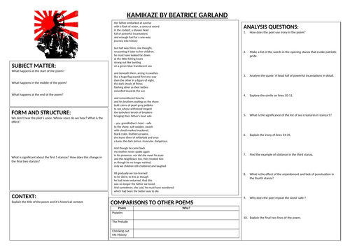 Kamikaze - Revision Lesson