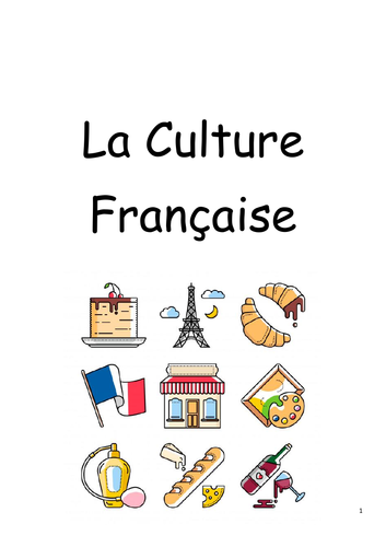 French culture activities booklet