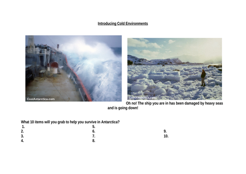 AQA 9-1 Geog Cold Environments Introduction