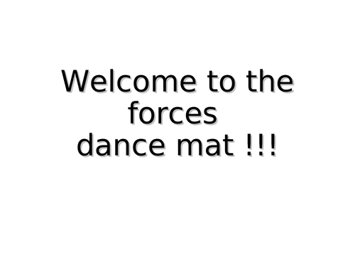 Resultant force dance mat activity!