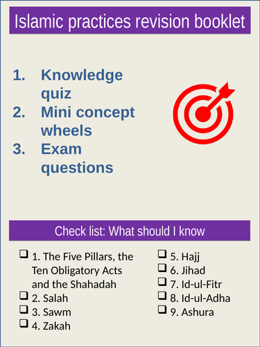 RE AQA Spec A: Revision booklet Islam practices