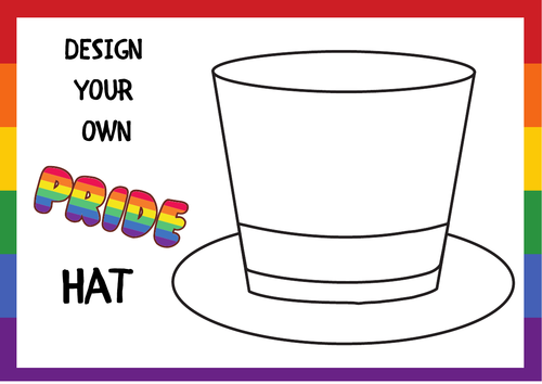 Pride LGBT- Design a Hat 6X A4 Worksheets