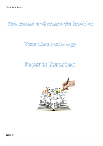 Year One Sociology Education key words booklet revision