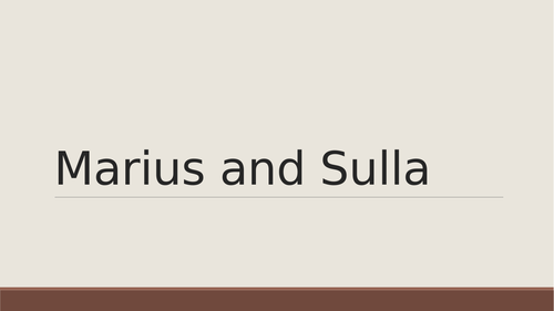 Marius and Sulla​