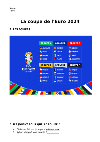 L'Euro 2021 French  booklet
