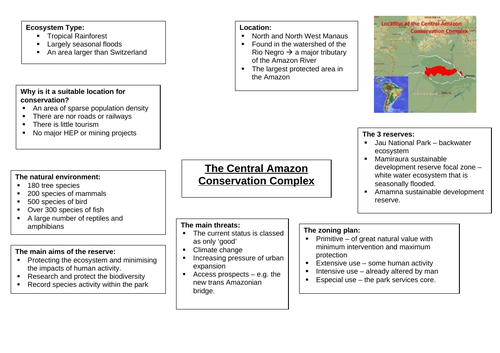 Ecosystems Revision - Eduqas A-Level Geography