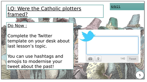 Gunpowder Plot- Were the plotters framed source lesson