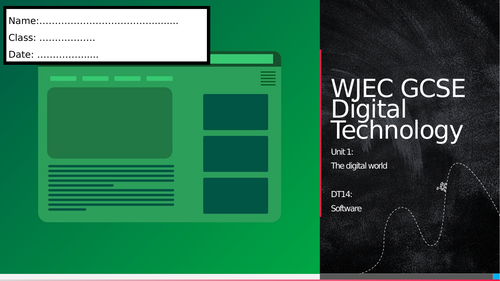 WJEC Digi Tech - Revision Workbook 12: Software
