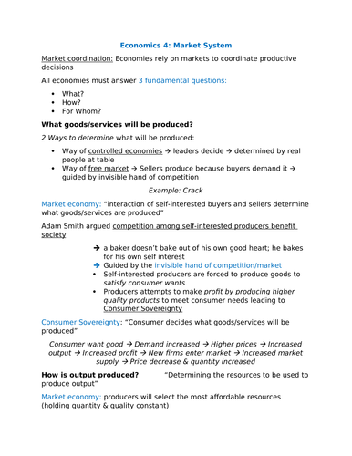 Economics 4: Market System