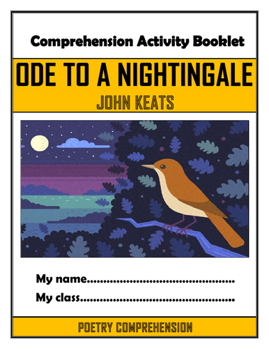 Ode to a Nightingale - Comprehension Activities Booklet!