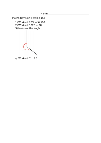 MATHS REVISION WORKSHEET 155