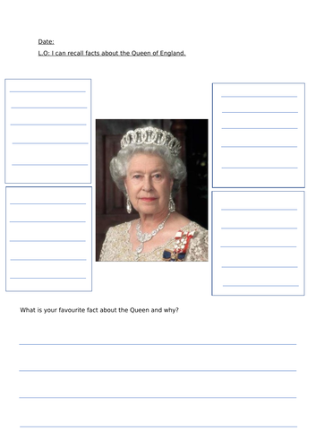The Queen worksheet