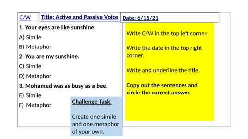Active and passive voice 3