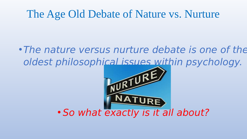 Nature Vs Nature Debate in Sociology