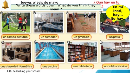 Y7 Spanish - Qué hay en tu insti (Viva 1)