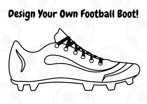 Football 2026 World Cup- Design Your Own Football Boots A4 Worksheet X3 Designs