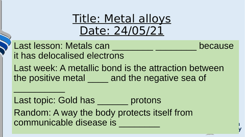 AQA Bonding (covalent and metallic) complete unit