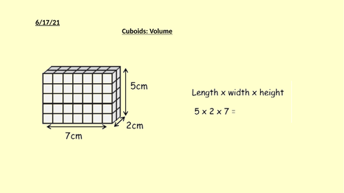 Volume Of Cubes And Cuboids Full Lessons Teaching Resources 7402