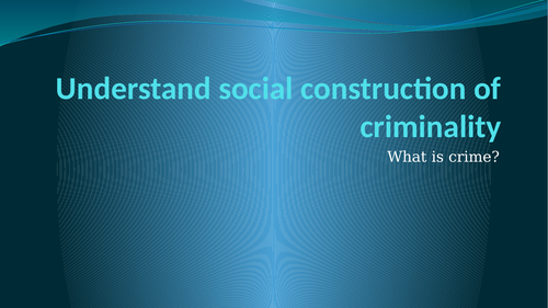 WJEC Level 3 Criminology Unit 2