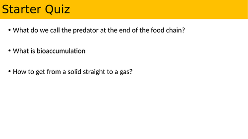 KS3 Elements Lesson