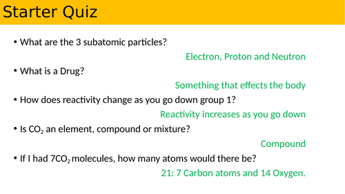 KS3 - History of the periodic table