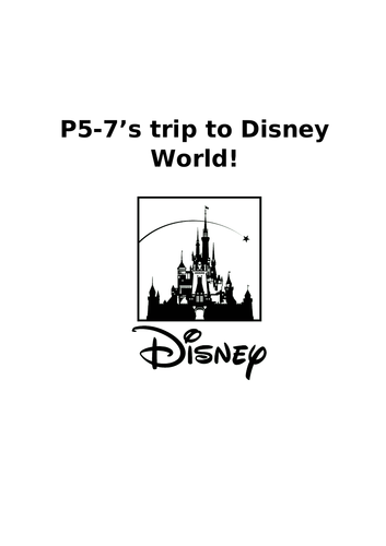 Disney World school trip workbook